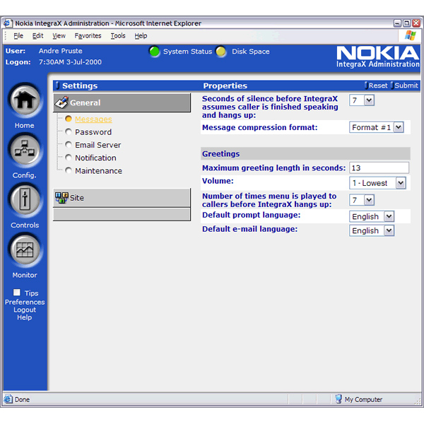 Nokia IntegraX Administrator