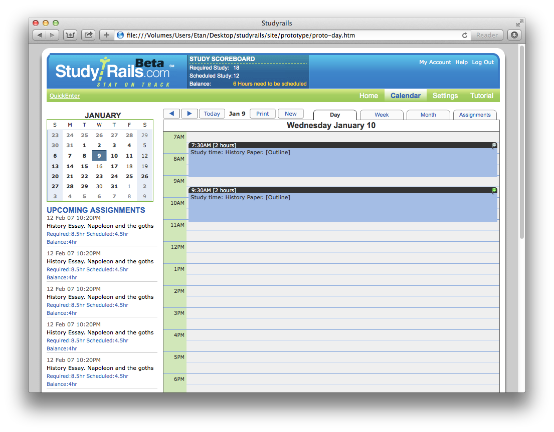 StudyRails — Scheduling System — image 3