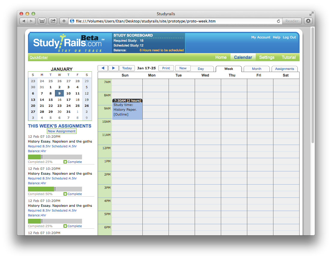 StudyRails — Scheduling System — image 4