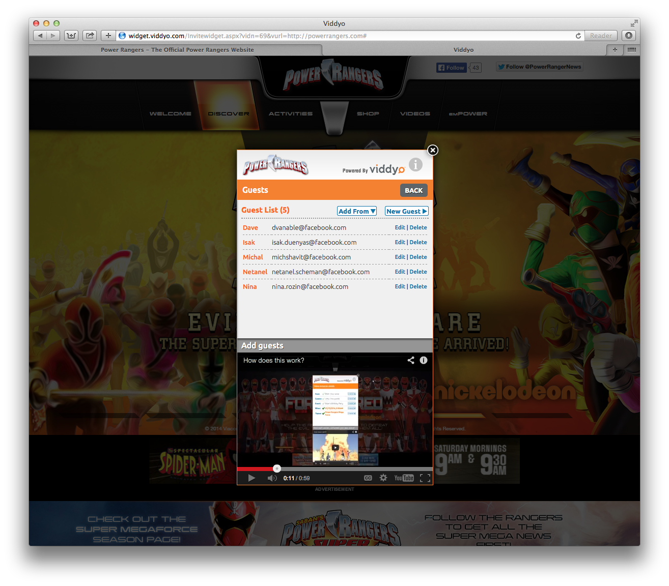 Viddyo — Invitation Widget — image 5