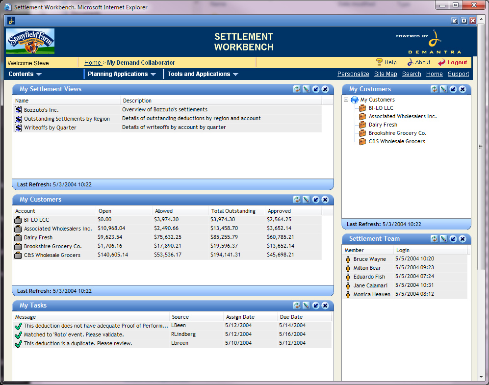 Demantra — Settlement Management — image 2