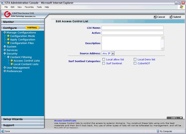 GTA — Administration Console — image 2