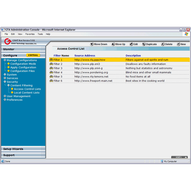 GTA Administration Console