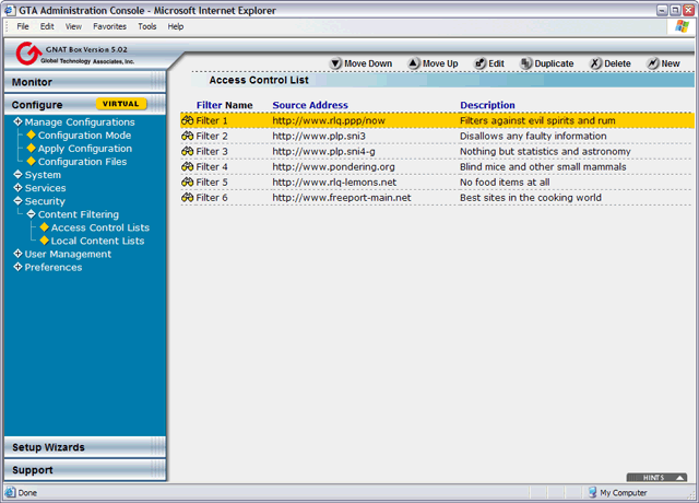 GTA — Administration Console — image 1