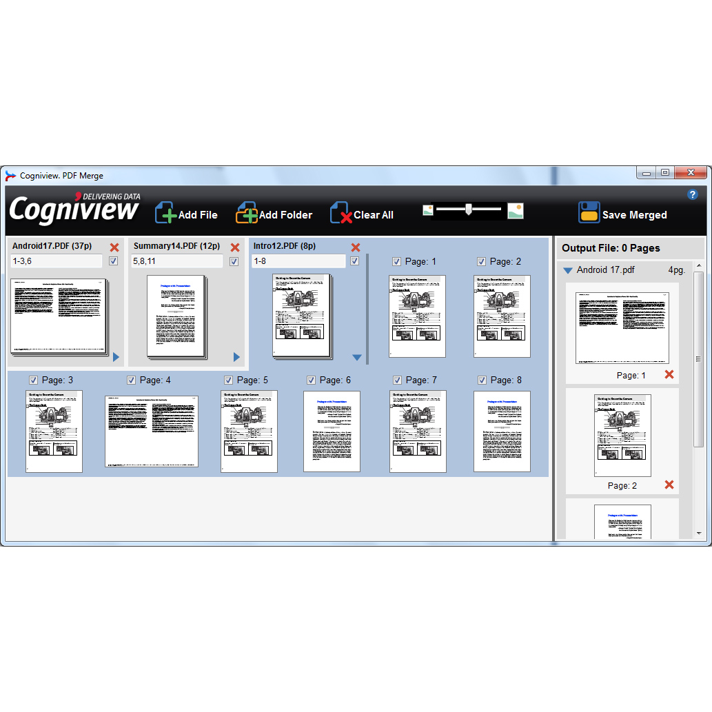 CogniView Merge PDF
