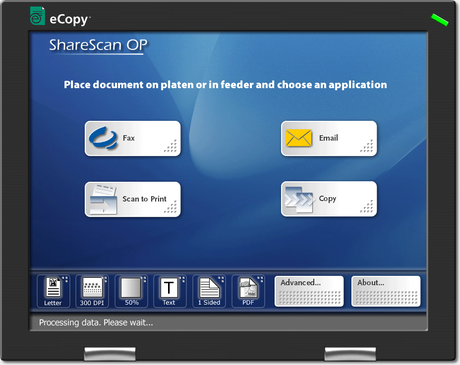 eCopy — Touch Panel Interface — image 6
