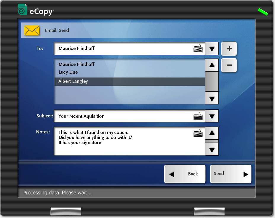 eCopy — Touch Panel Interface — image 3
