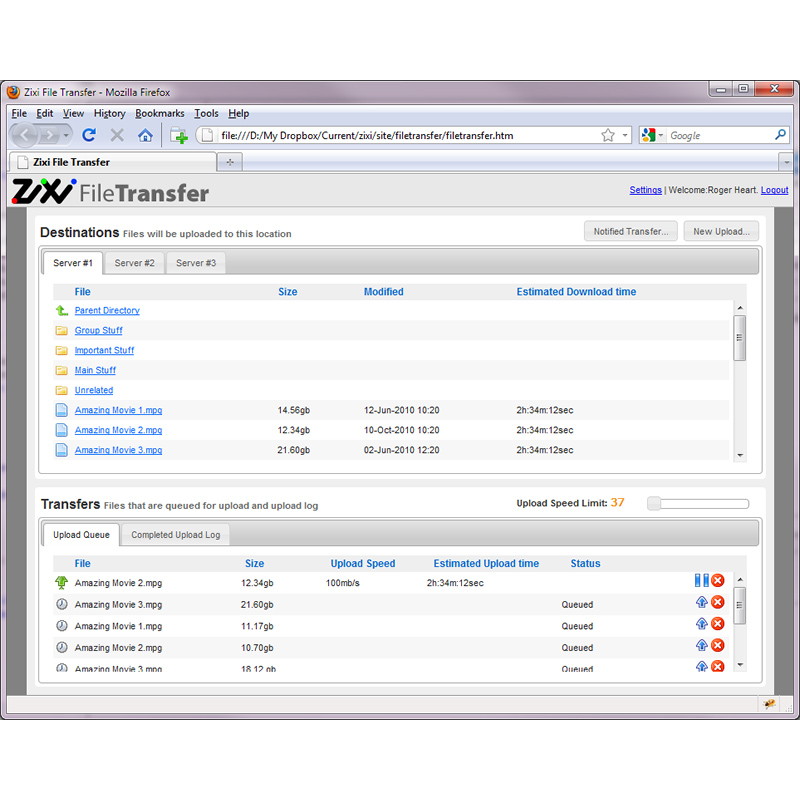 ZiXi File Transfer Wizard